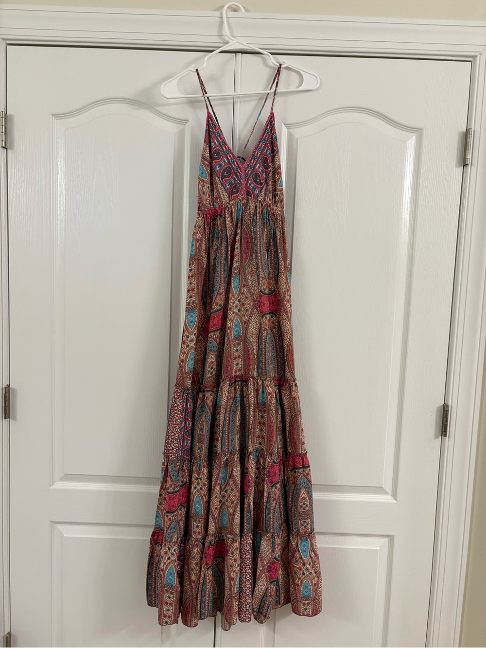 RAGA Multicolor Paisley Maxi Dress with Spaghetti Straps